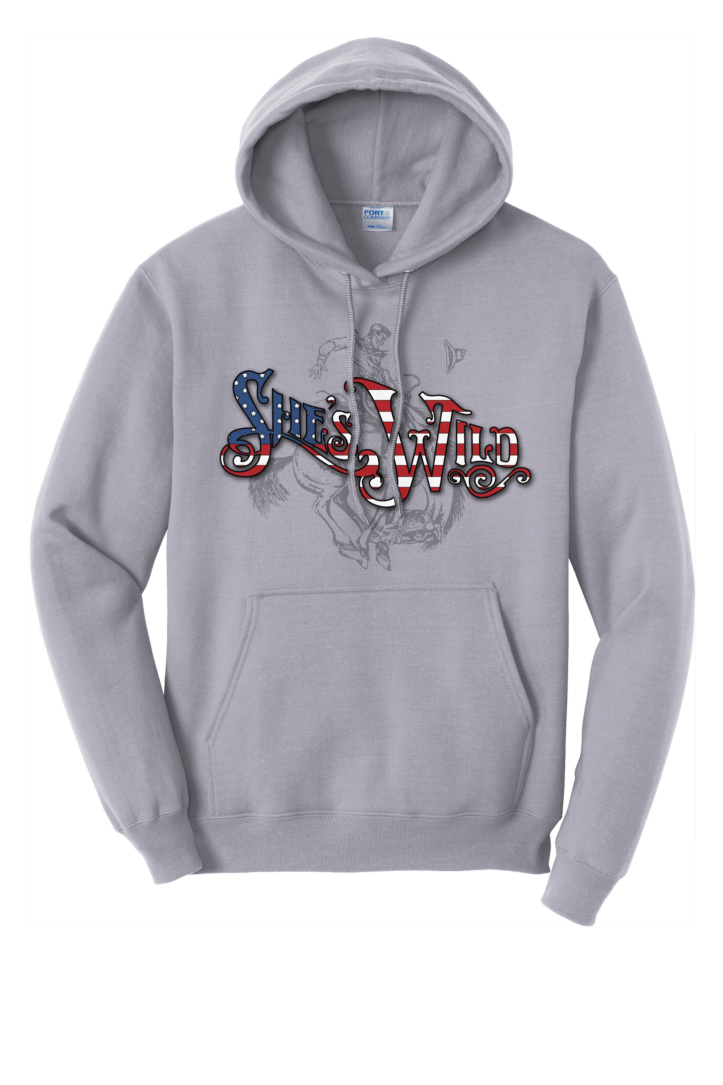 She's Wild Flag Text Hoodie