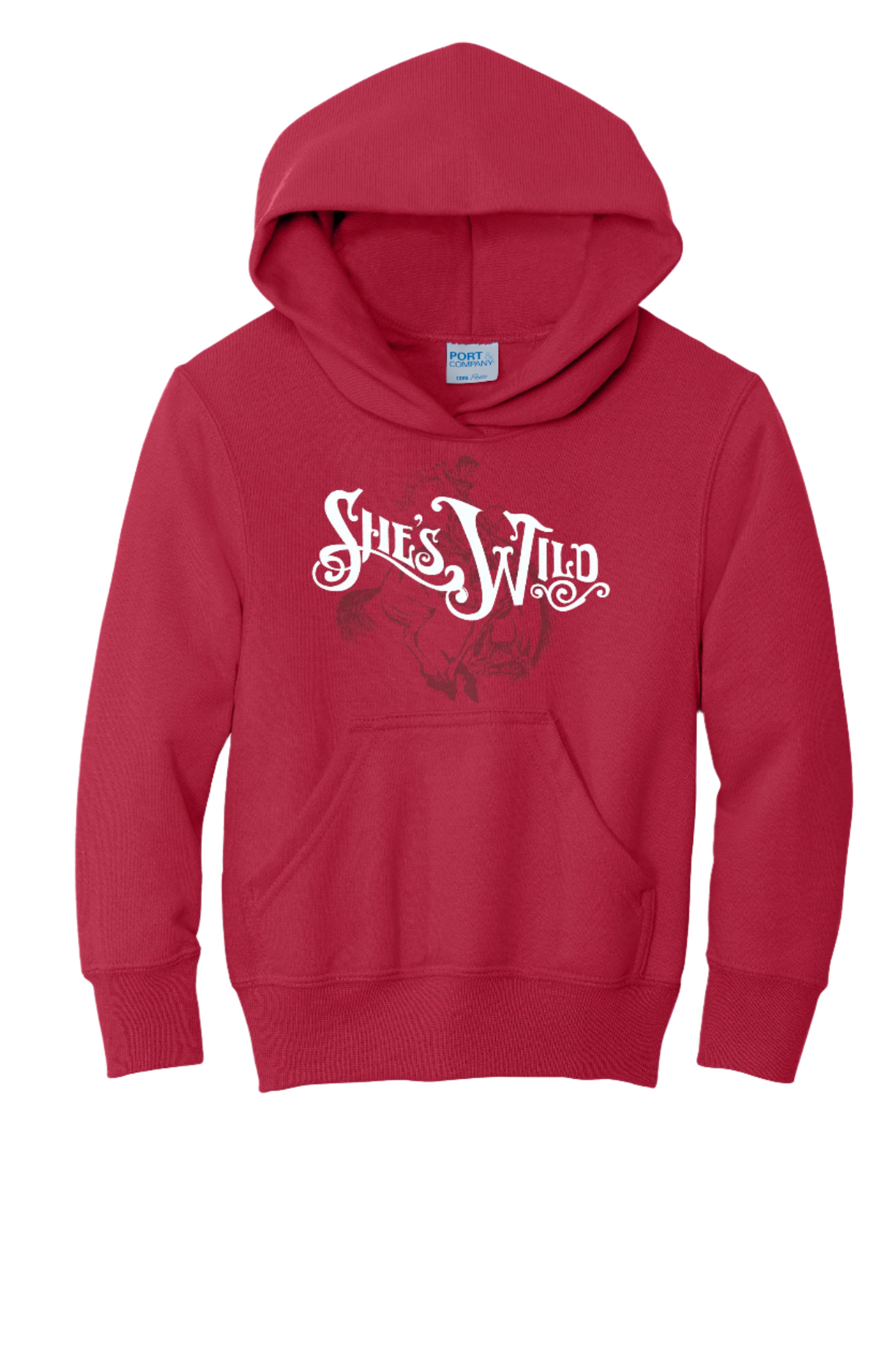 Youth She's Wild Tone-on-Tone Youth Hoodie