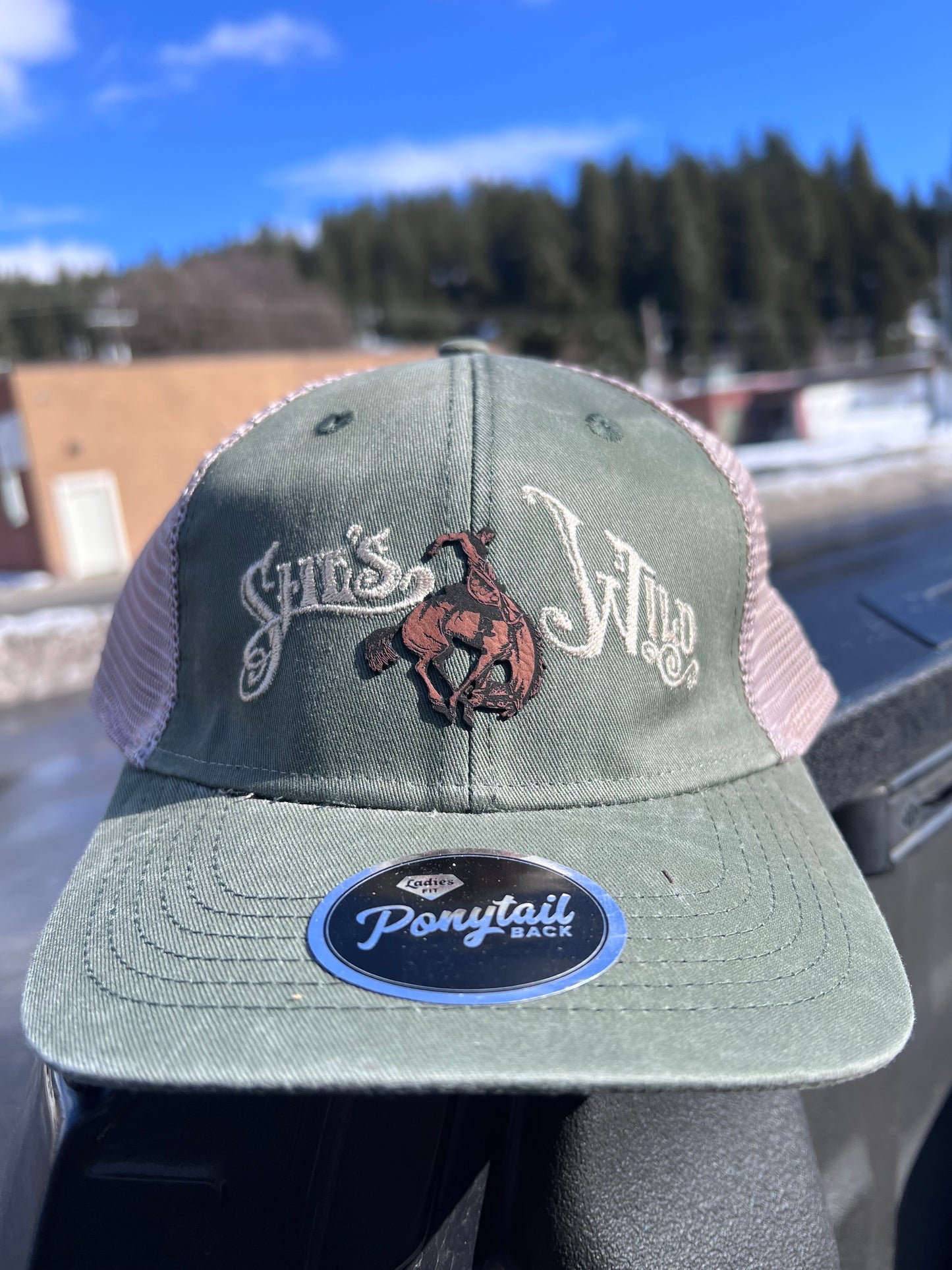 She's Wild with Rider Patch Meshback Cap