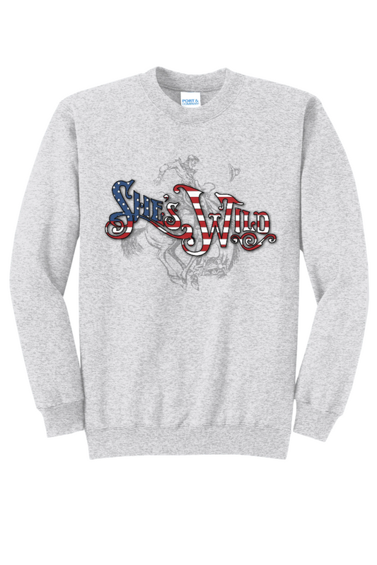 She's Wild Flag Text Crewnecks
