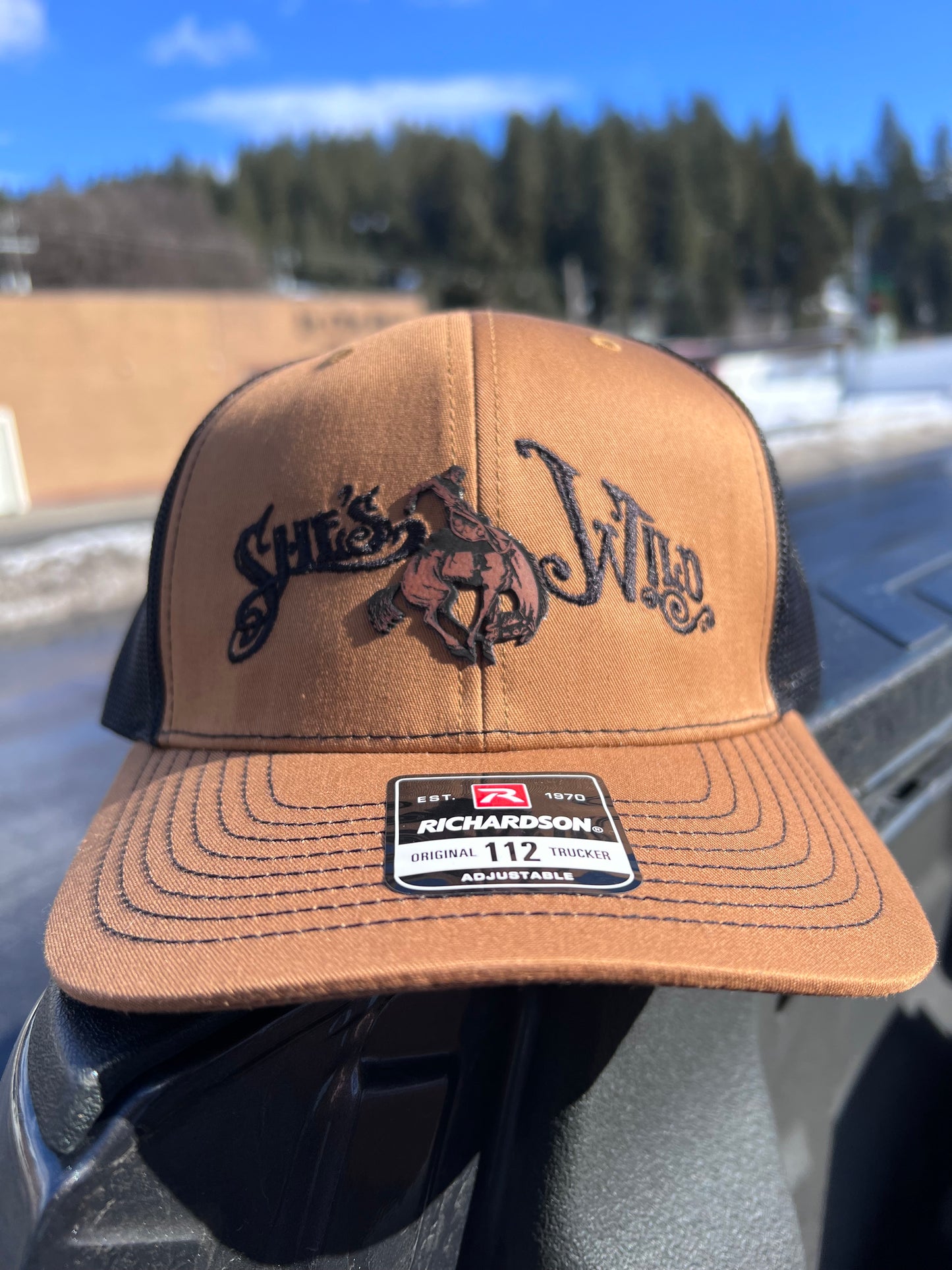 She's Wild with Rider Patch Meshback Cap