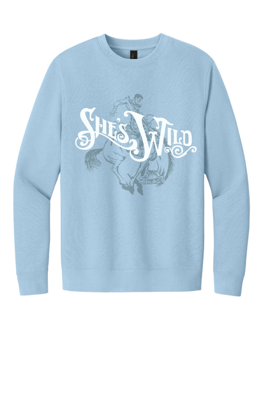 She's Wild Tone-on-Tone Crewneck